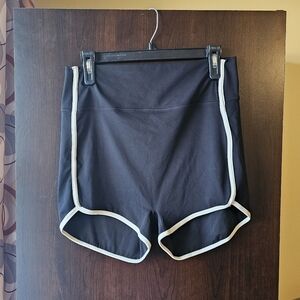 Enerbloom Black Athletic Shorts with White Trim